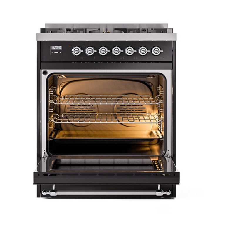 Nostalgie II 30 inch Dual Fuel Range with 5 Burners UP30NMPBKCLP