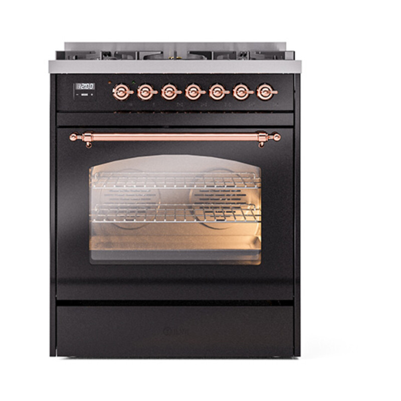 Nostalgie II 30 inch Dual Fuel Range with 5 Burners UP30NMPBKP