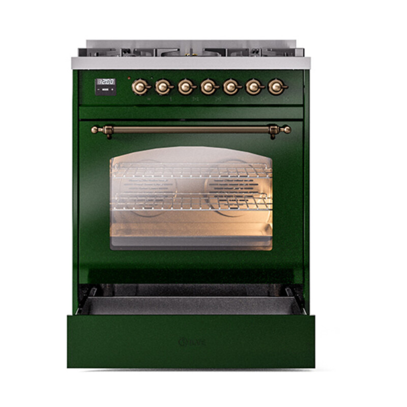 Nostalgie II 30 inch Dual Fuel Range with 5 Burners UP30NMPEGBLP