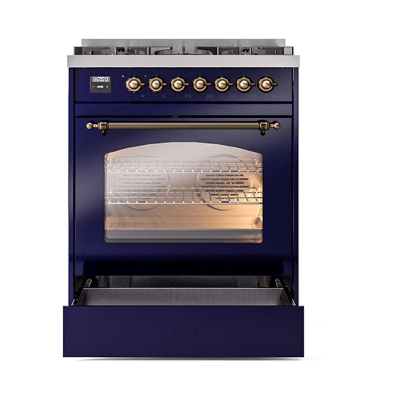 Nostalgie II 30 inch Dual Fuel Range with 5 Burners UP30NMPMBB