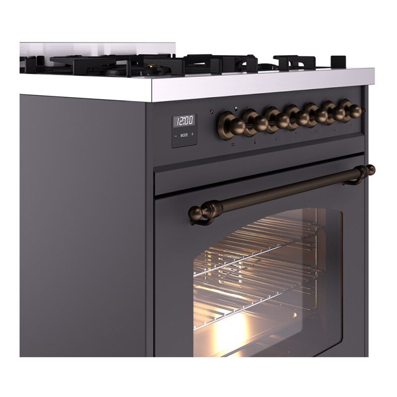Nostalgie II 30 inch Dual Fuel Range with 5 Burners UP30NMPMGB