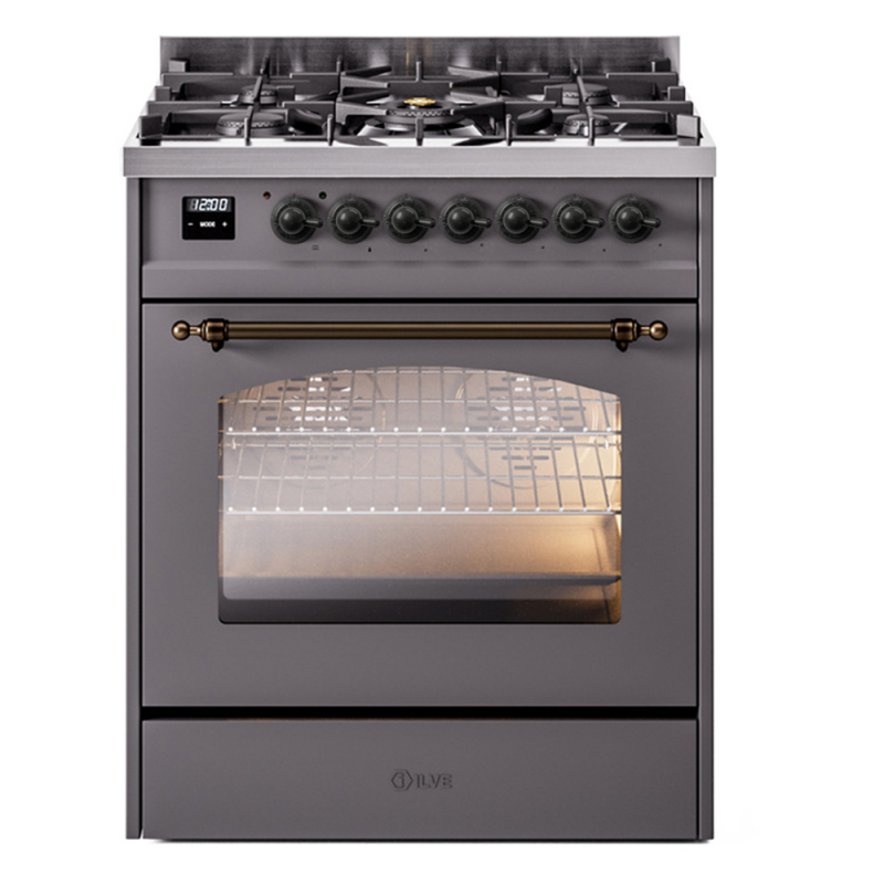 Nostalgie II 30 inch Dual Fuel Range with 5 Burners UP30NMPMGBLP