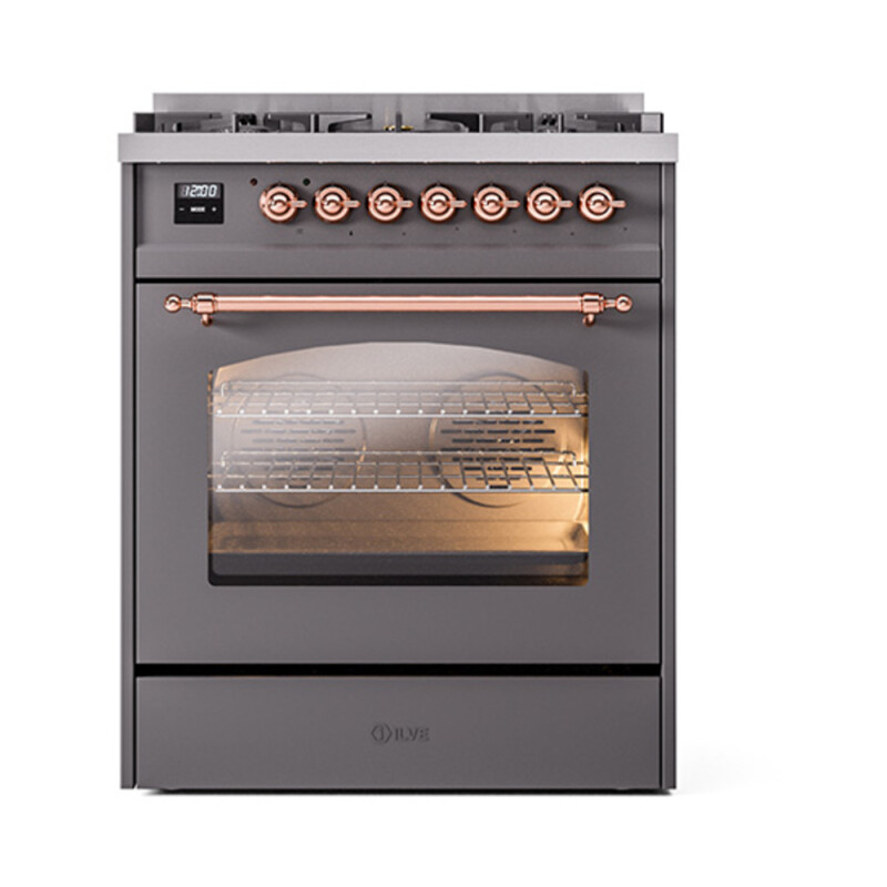 Nostalgie II 30 inch Dual Fuel Range with 5 Burners UP30NMPMGPLP