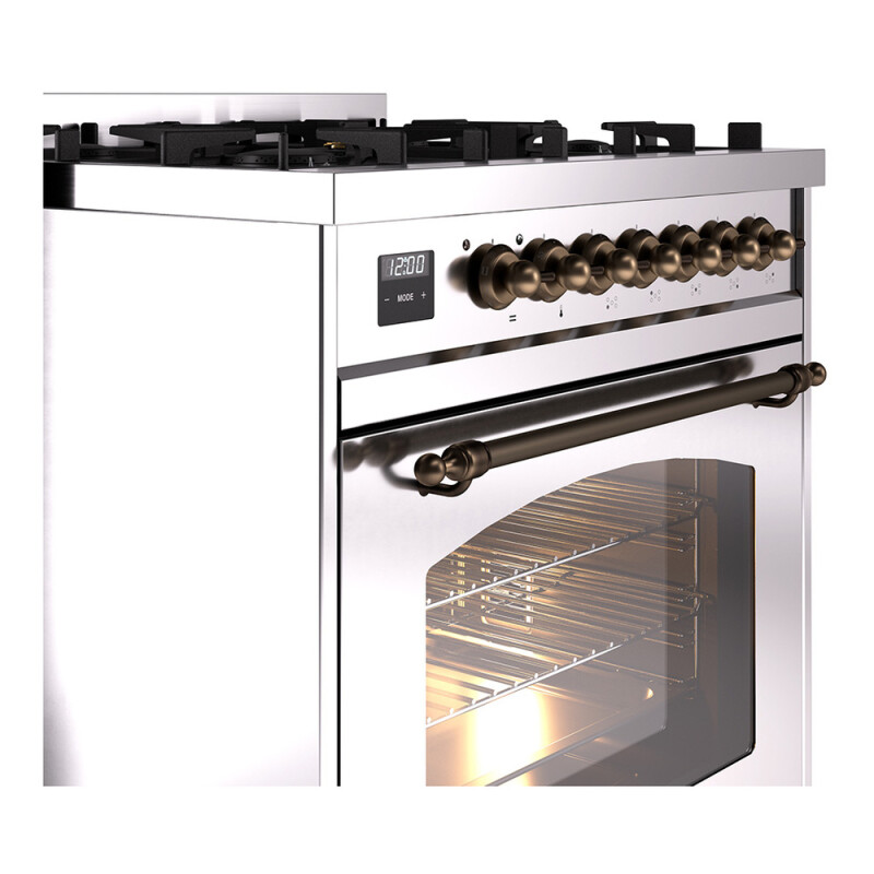 Nostalgie II 30 inch Dual Fuel Range with 5 Burners UP30NMPSSB