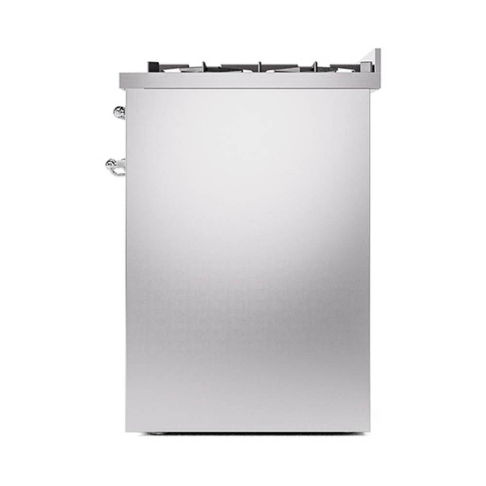 Nostalgie II Series 30 inch Freestanding Dual Fuel Range with Natural Gas, 5 Sealed Burners, 4 cu. ft. Total Oven Capacity, Convection Oven, Continuous Grates, Storage Drawer with Chrome Trim UP30NMPSSC