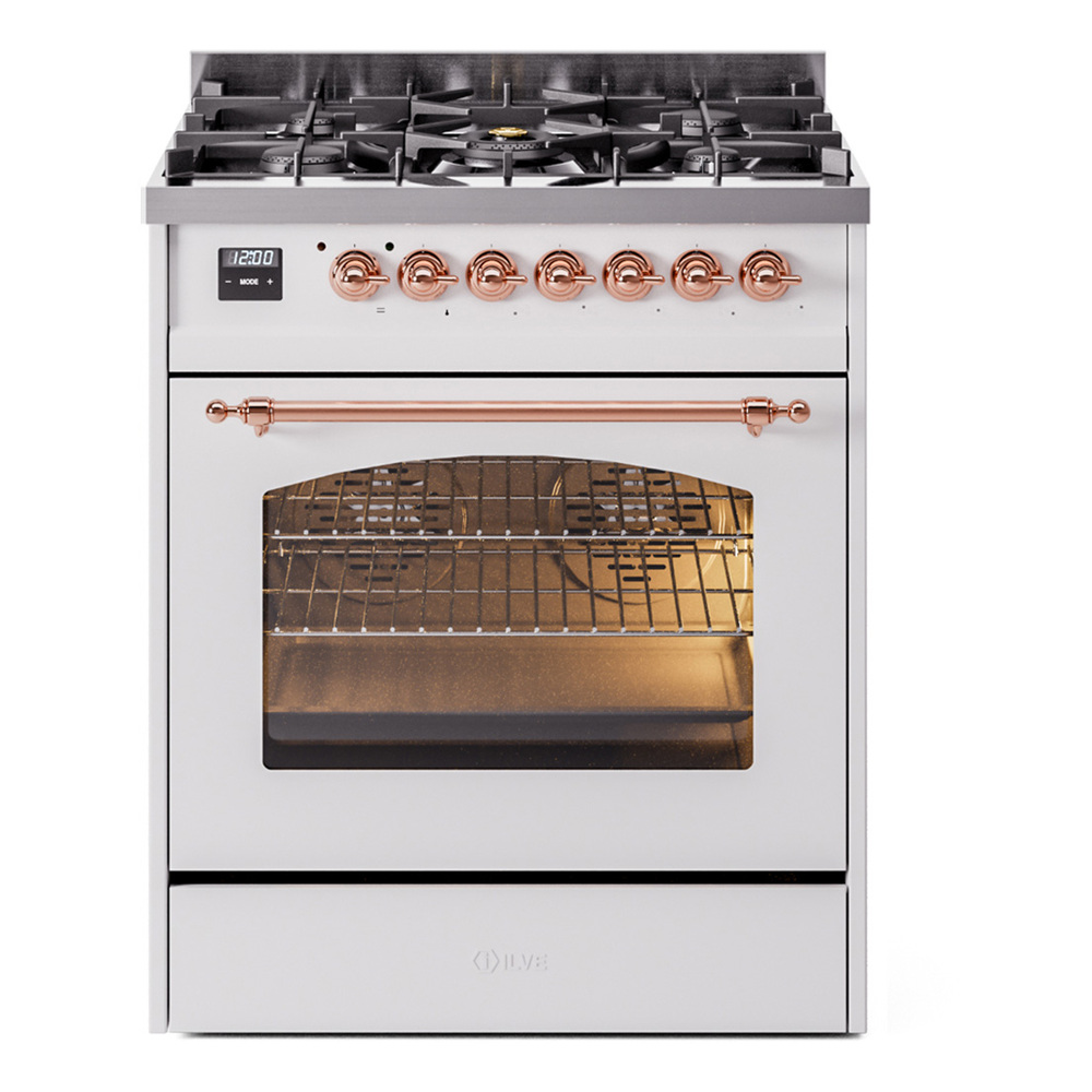 Nostalgie II 30 inch Dual Fuel Range with 5 Burners UP30NMPWHP