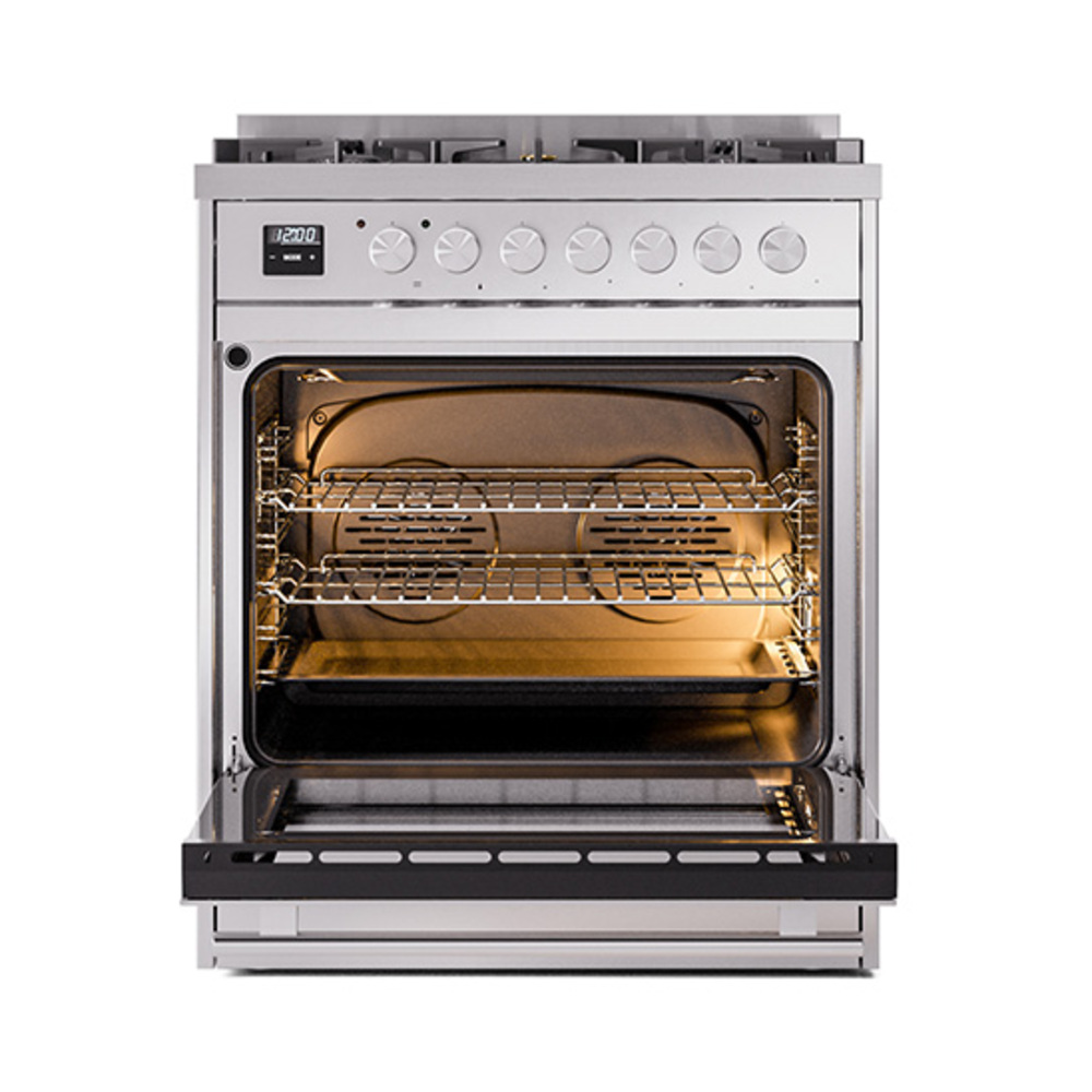 Professional Plus II 30 UP30QMPRA Freestanding Dual Fuel Range with 5 Sealed Burners Single Oven with Solid Door with Stainless Steel knobs UP30QMPRALP