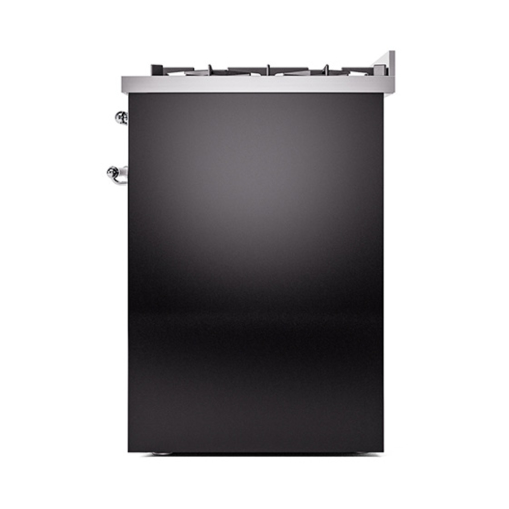 Nostalgie II 30 UP30QNMPBKC Freestanding Dual Fuel Range with 5 Sealed Burners Single Oven with Solid Door with Chrome knobs UP30QNMPBKCLP