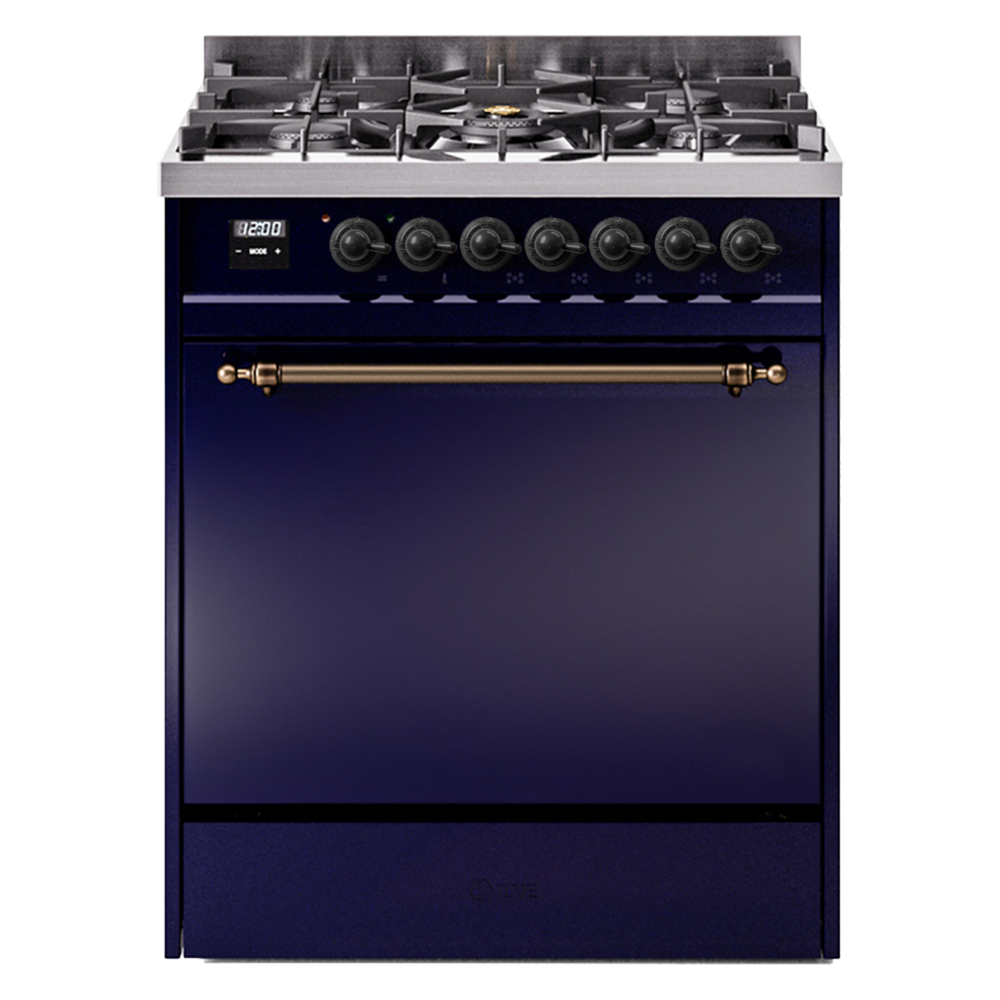 Nostalgie II 30 inch Dual Fuel Range with 5 Burners UP30QNMPMBBLP