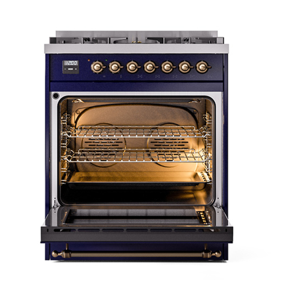 Nostalgie II 30 inch Dual Fuel Range with 5 Burners UP30QNMPMBB