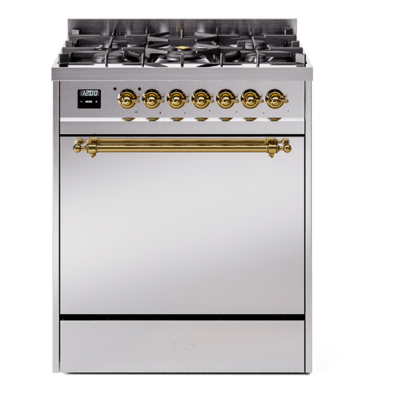 Nostalgie II 30 inch Dual Fuel Range with 5 Burners UP30QNMPSSGLP