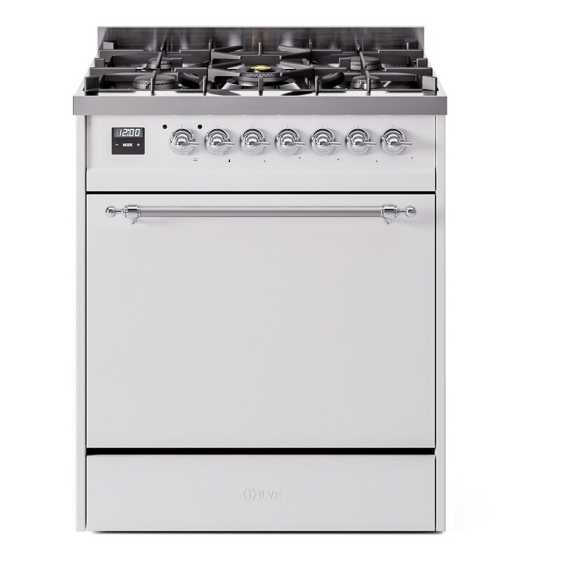 Nostalgie II 30 inch Dual Fuel Range with 5 Burners UP30QNMPWHCLP