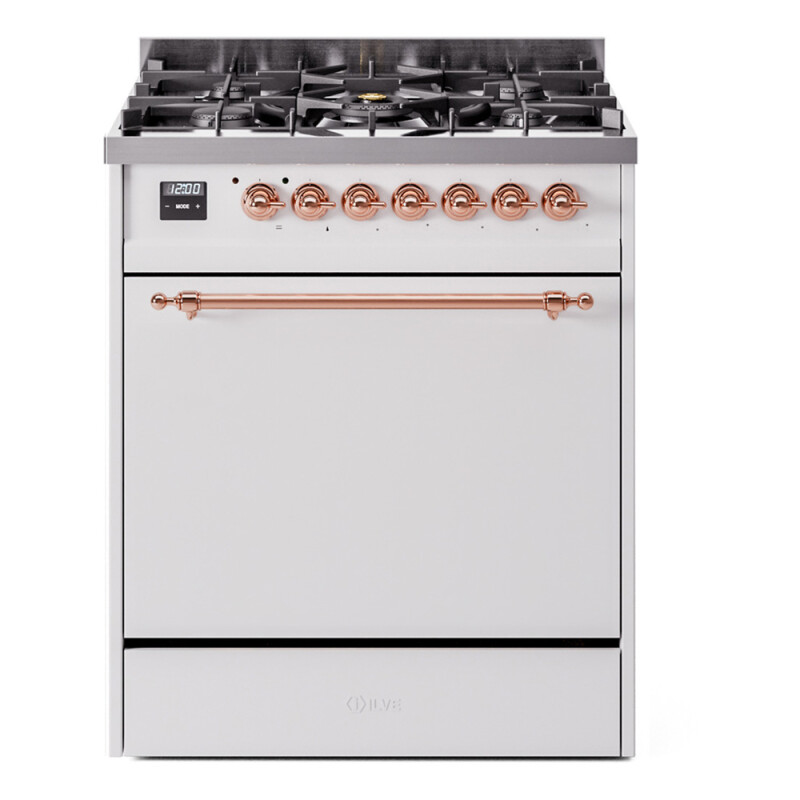 Nostalgie II 30 inch Dual Fuel Range with 5 Burners UP30QNMPWHP