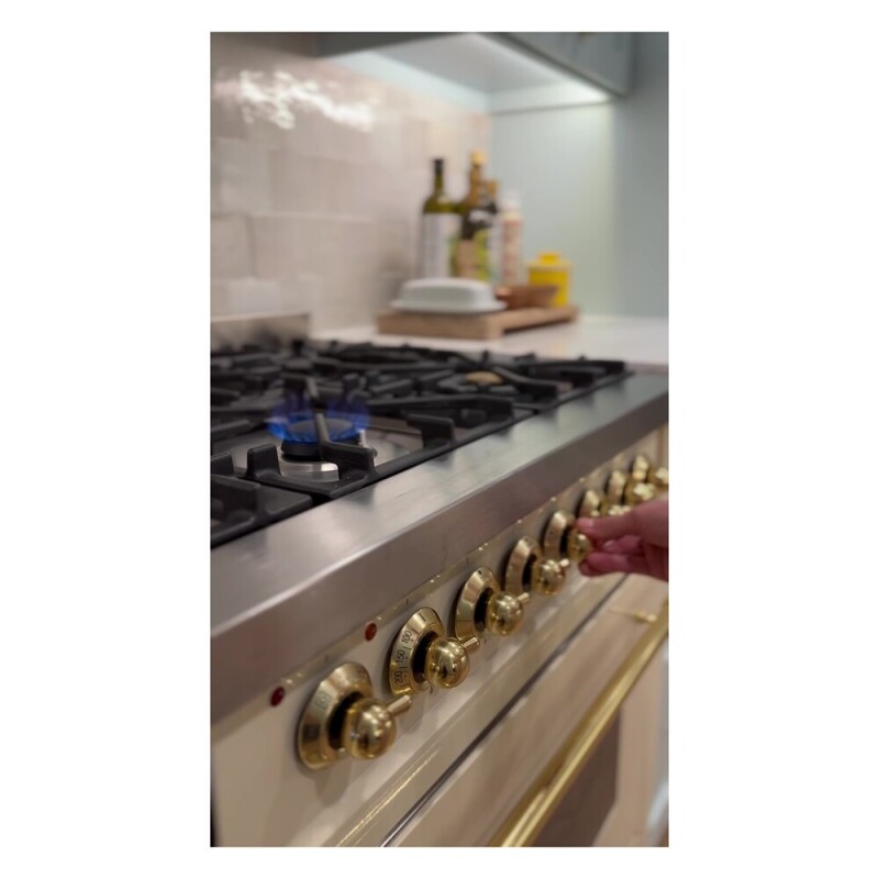 Nostalgie II 36 inch Dual Fuel Range with 6 Burners and Griddle UP36FNMPAWB