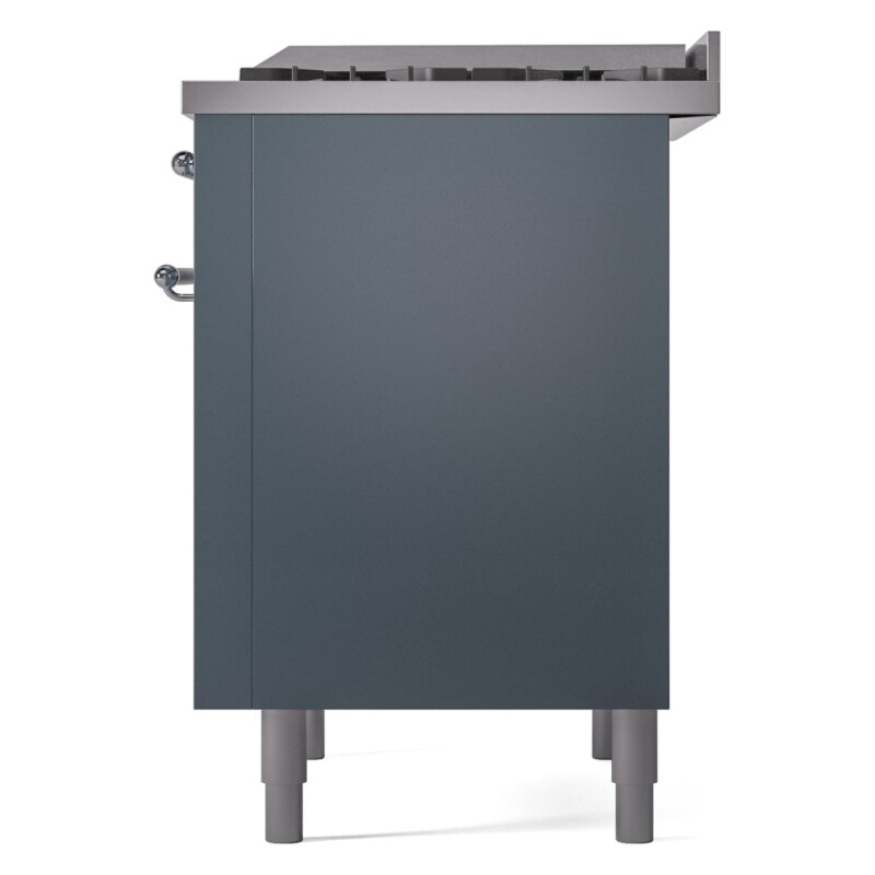 Nostalgie II 36 UP36FNMPBGC Freestanding Dual Fuel Range with 6 Sealed Burners with Griddle Single Oven with Triple Glass Door with Chrome knobs UP36FNMPBGCLP