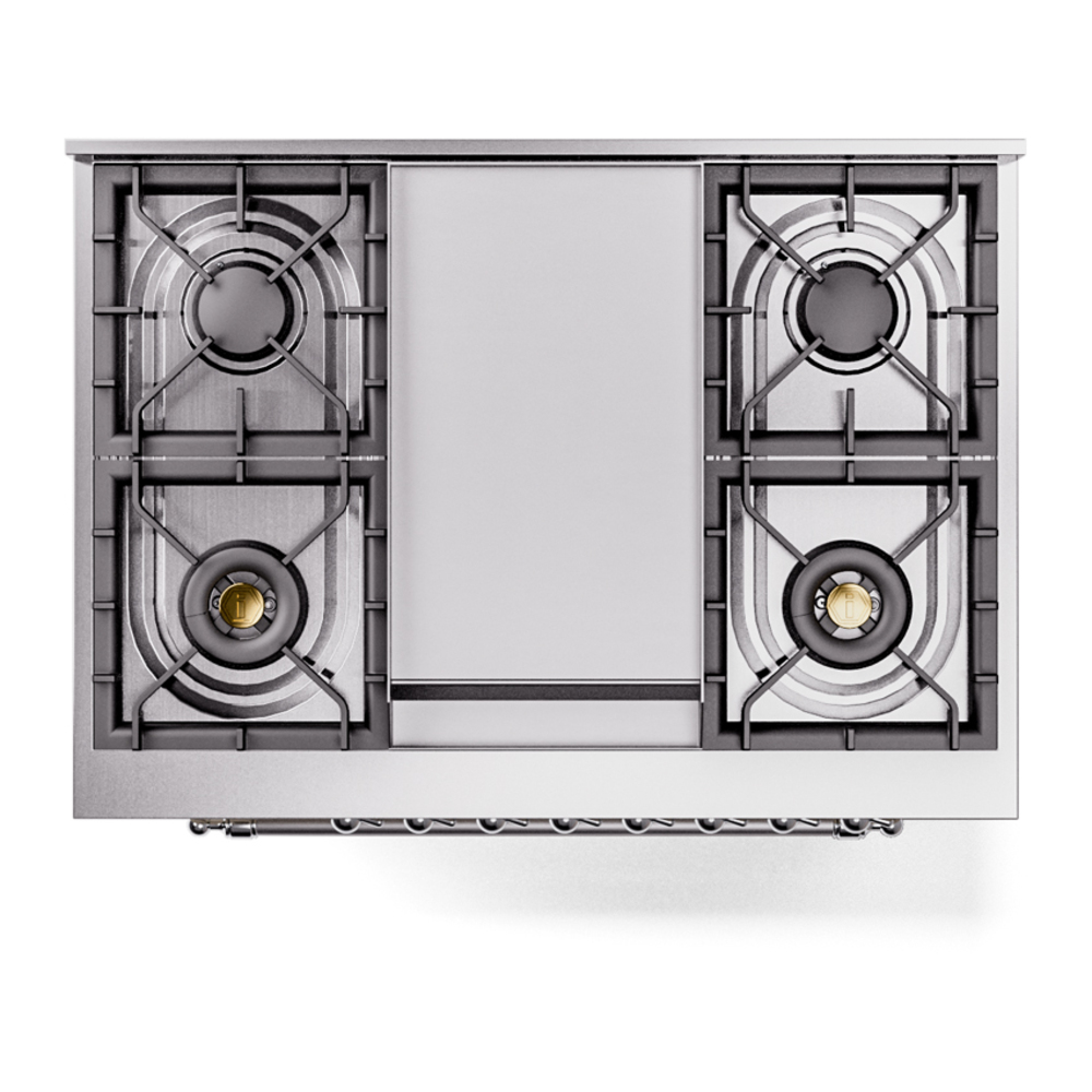 Nostalgie II 36 inch Dual Fuel Range with 6 Burners and Griddle UP36FNMPBKCLP