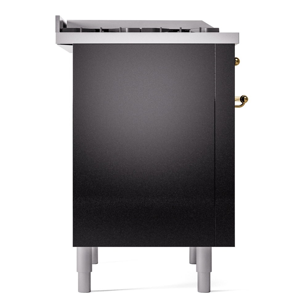 Nostalgie II 36 inch Dual Fuel Range with 6 Burners and Griddle UP36FNMPBKGLP
