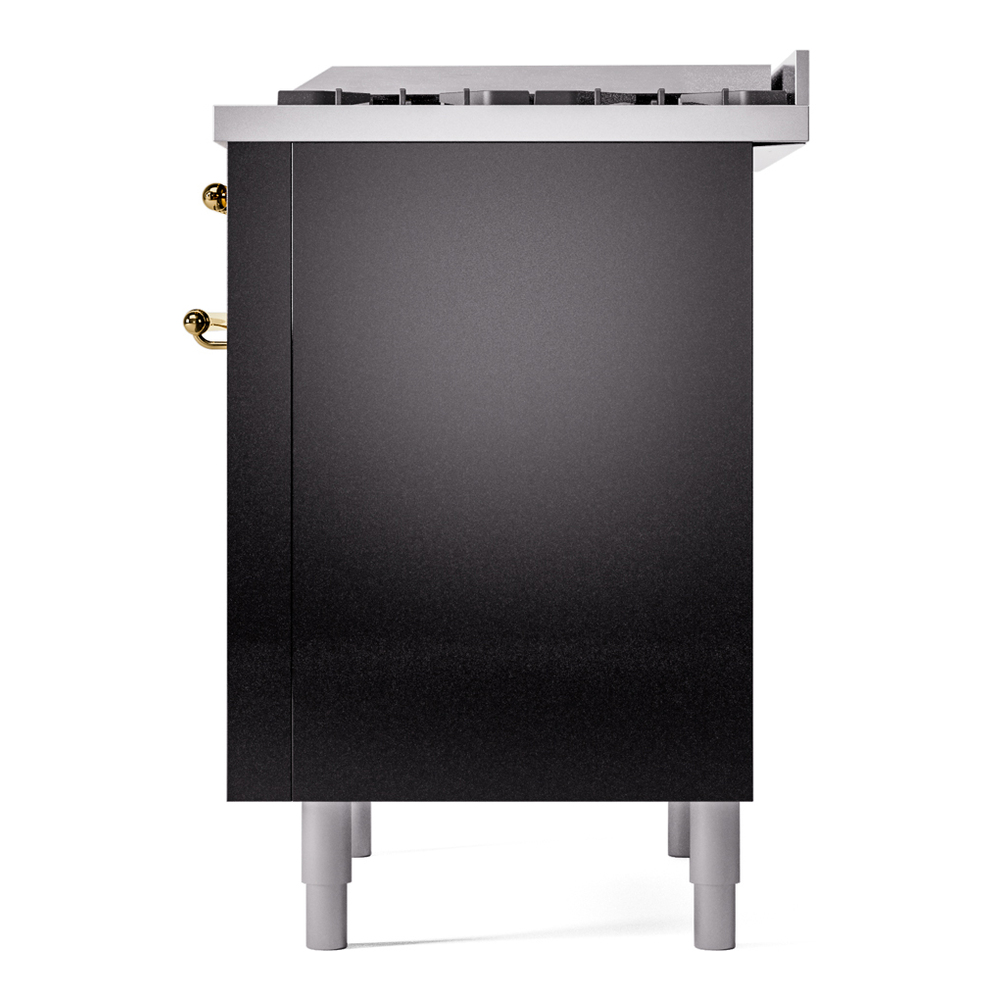 Nostalgie II 36 inch Dual Fuel Range with 6 Burners and Griddle UP36FNMPBKGLP
