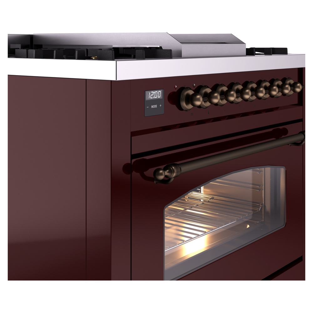 Nostalgie II 36 inch Dual Fuel Range with 6 Burners and Griddle UP36FNMPBUB