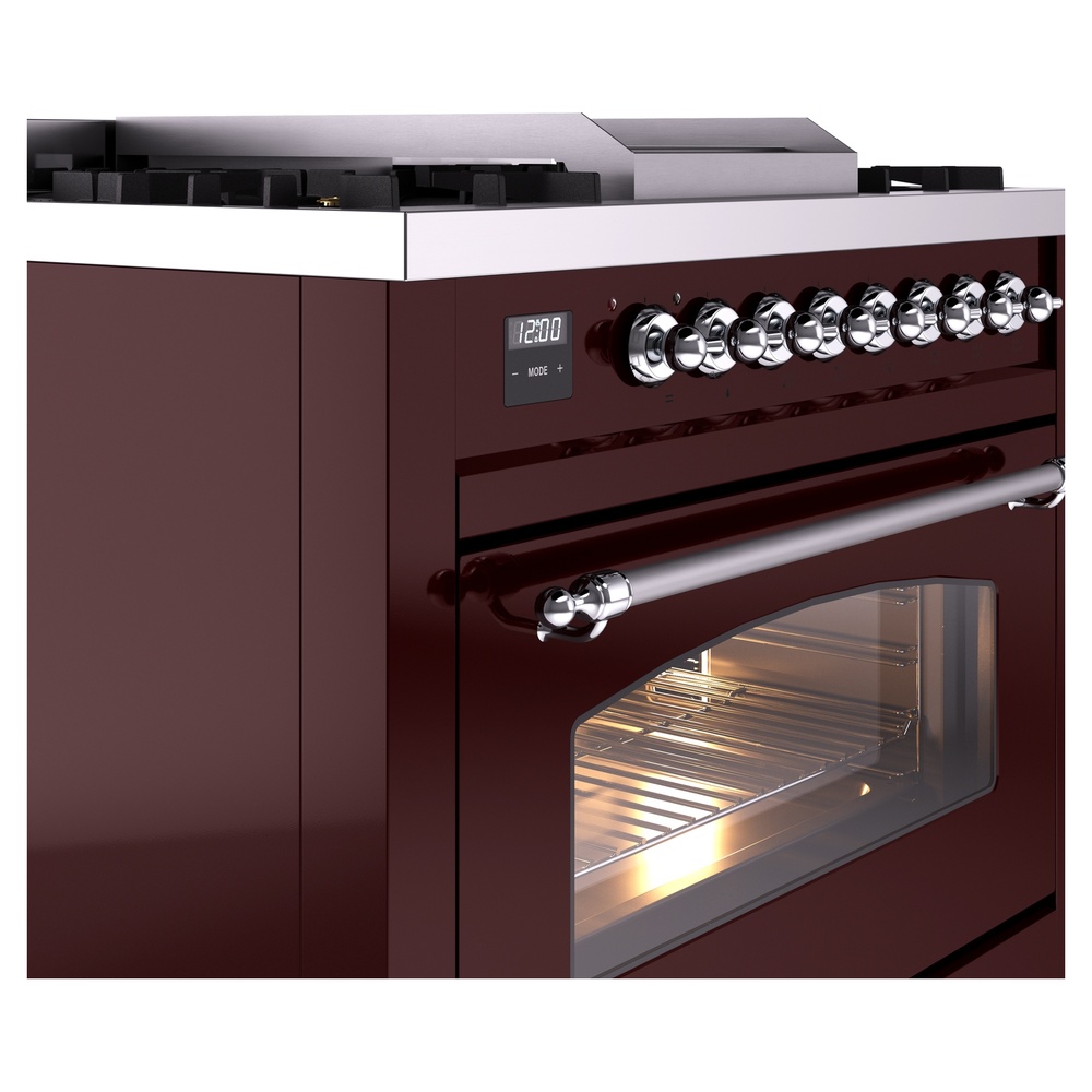 Nostalgie II 36 inch Dual Fuel Range with 6 Burners and Griddle UP36FNMPBUC