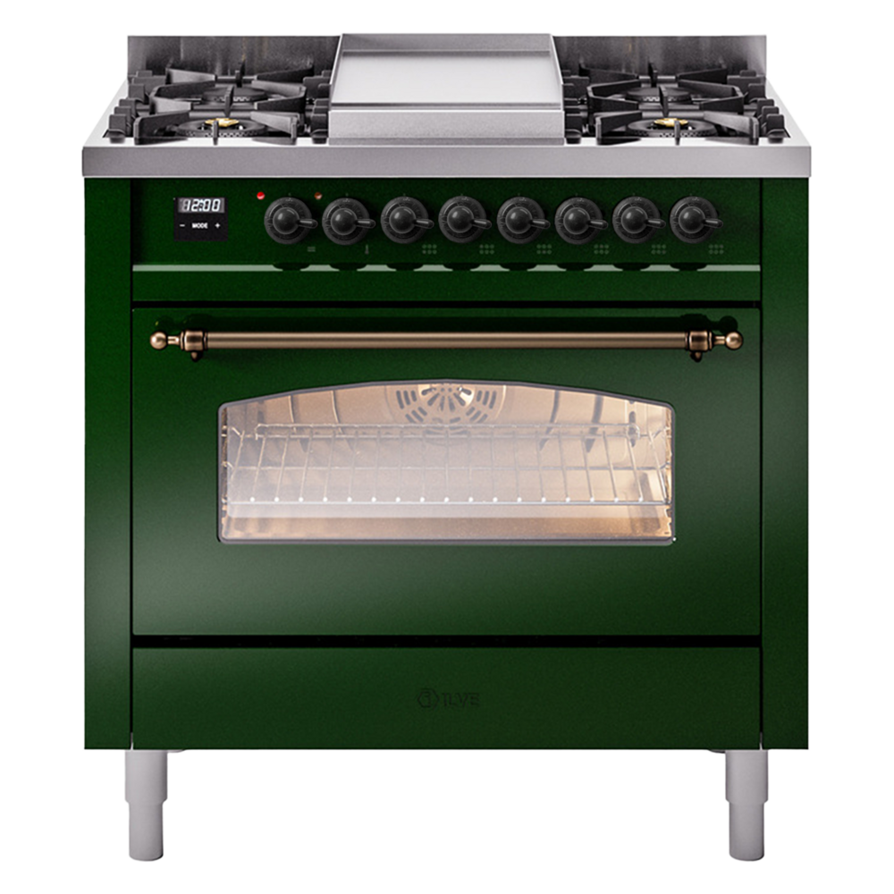 Nostalgie II 36 inch Dual Fuel Range with 6 Burners and Griddle UP36FNMPEGB