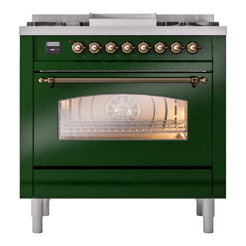 Nostalgie II 36 inch Dual Fuel Range with 6 Burners and Griddle UP36FNMPEGB