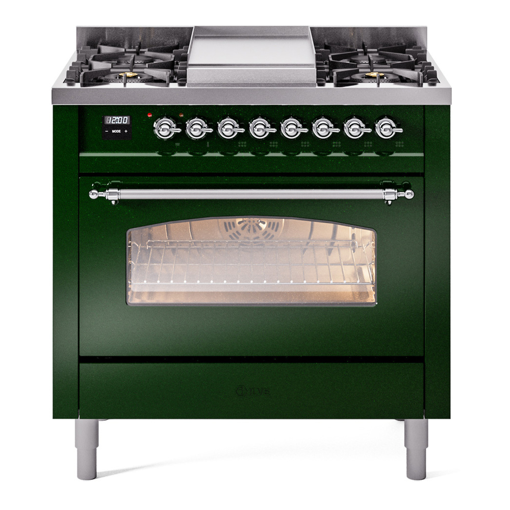 Nostalgie II 36 inch Dual Fuel Range with 6 Burners and Griddle UP36FNMPEGCLP