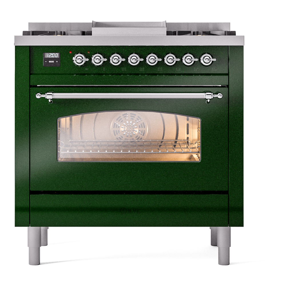 Nostalgie II 36 inch Dual Fuel Range with 6 Burners and Griddle UP36FNMPEGC