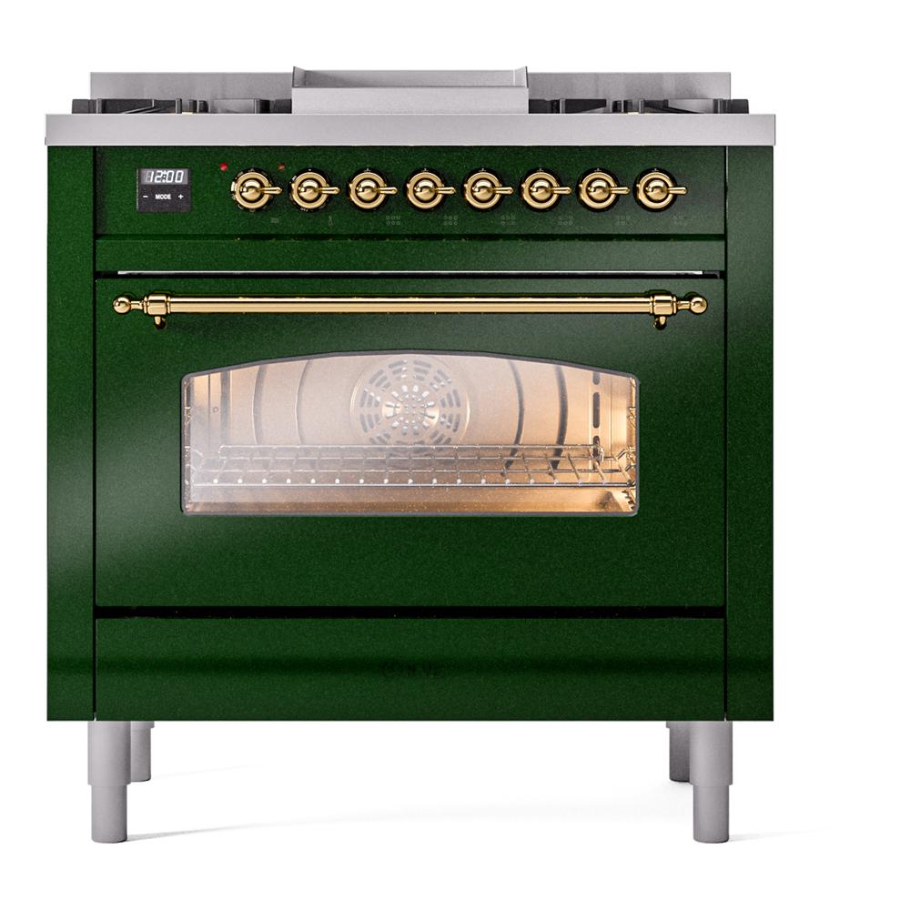 Nostalgie II 36 inch Dual Fuel Range with 6 Burners and Griddle UP36FNMPEGGLP
