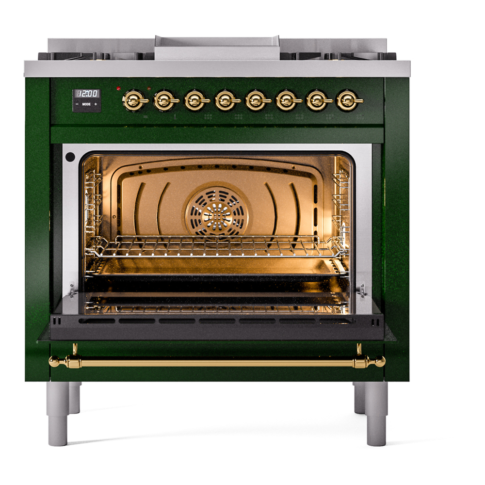 Nostalgie II 36 inch Dual Fuel Range with 6 Burners and Griddle UP36FNMPEGGLP