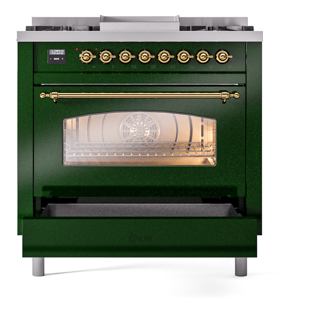 Nostalgie II 36 inch Dual Fuel Range with 6 Burners and Griddle UP36FNMPEGGLP