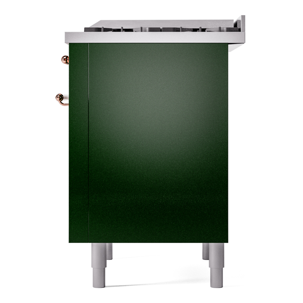 Nostalgie II 36 UP36FNMPEGG Freestanding Dual Fuel Range with 6 Sealed Burners with Griddle Single Oven with Triple Glass Door with Brass knobs UP36FNMPEGG