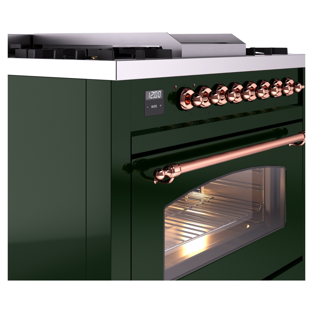 Nostalgie II 36 inch Dual Fuel Range with 6 Burners and Griddle UP36FNMPEGPLP