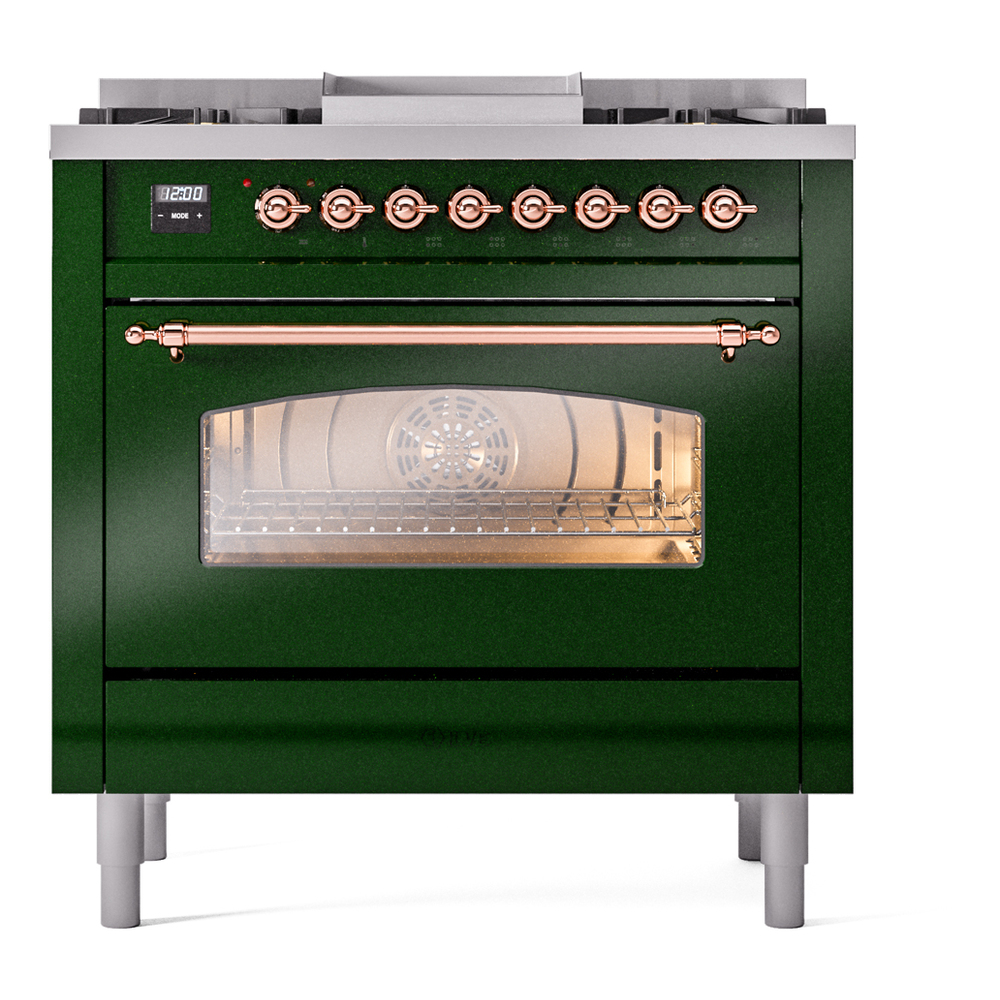 Nostalgie II 36 inch Dual Fuel Range with 6 Burners and Griddle UP36FNMPEGP