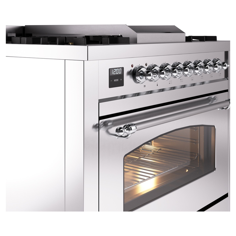 Nostalgie II 36 inch Dual Fuel Range with 6 Burners and Griddle UP36FNMPSSC
