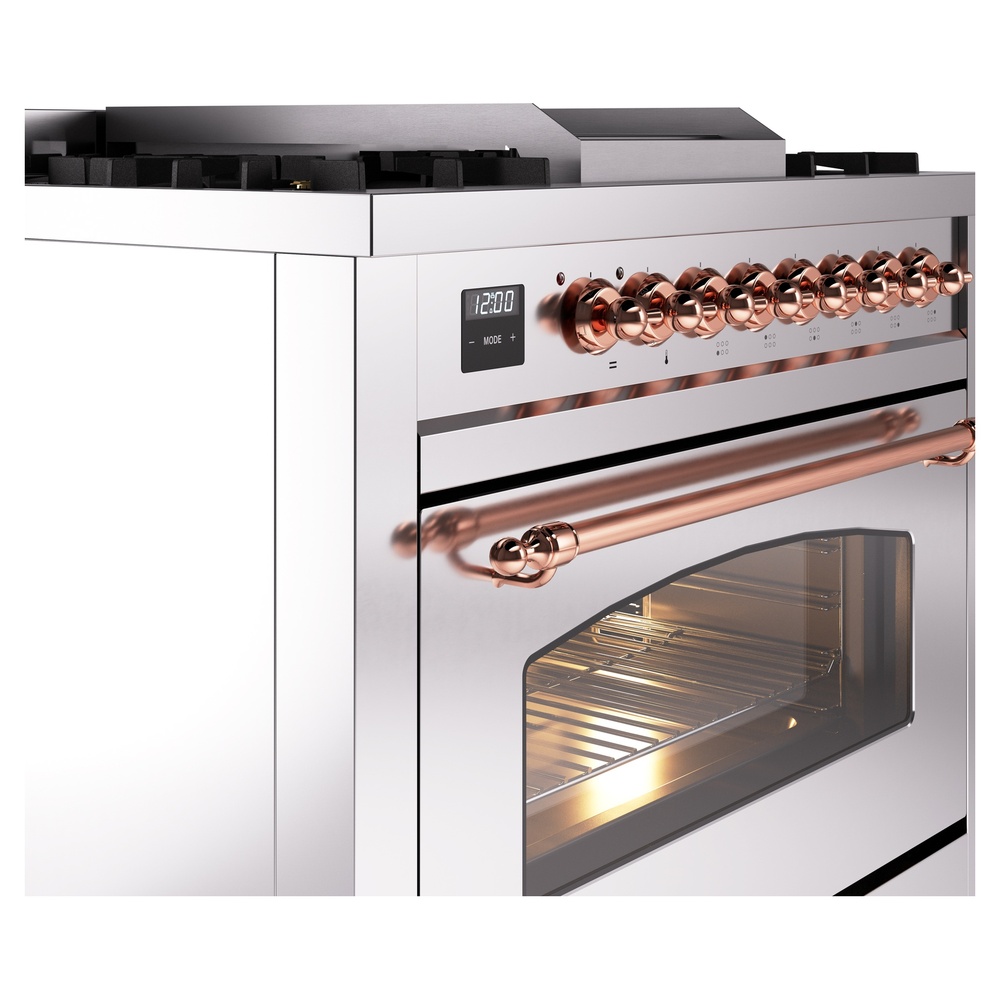 Nostalgie II 36 inch Dual Fuel Range with 6 Burners and Griddle UP36FNMPSSP