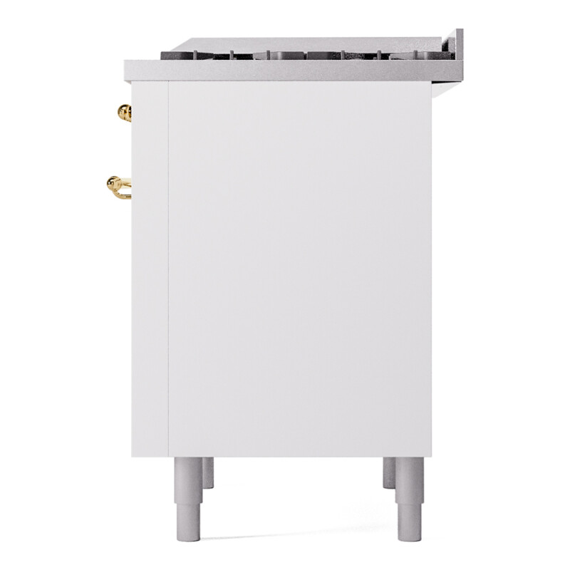 Nostalgie II 36 inch Dual Fuel Range with 6 Burners and Griddle UP36FNMPWHGLP