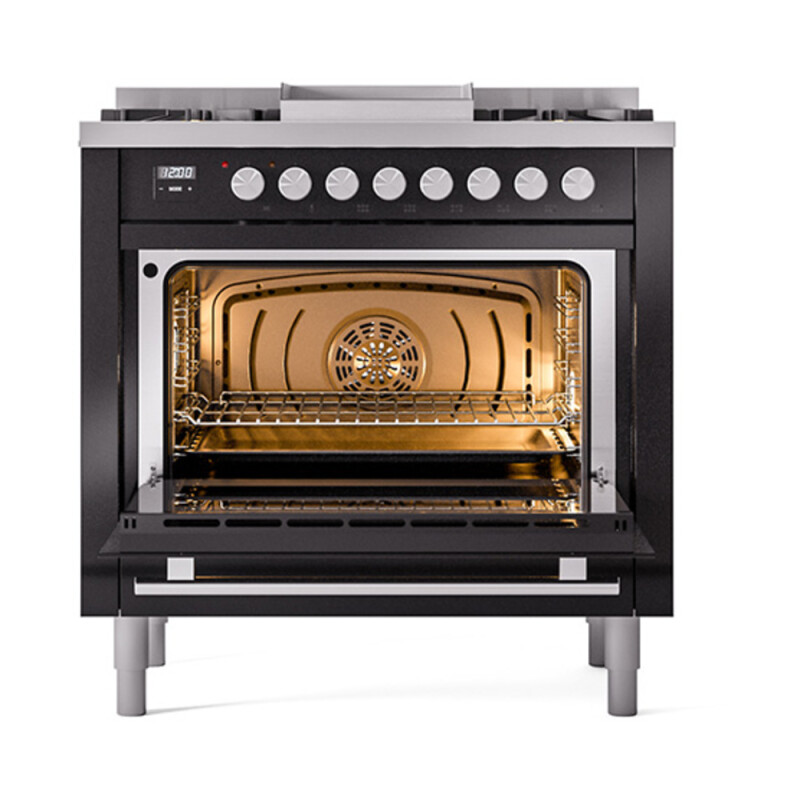 Professional Plus II 36 inch Dual Fuel Range UP36FQMPBKLP