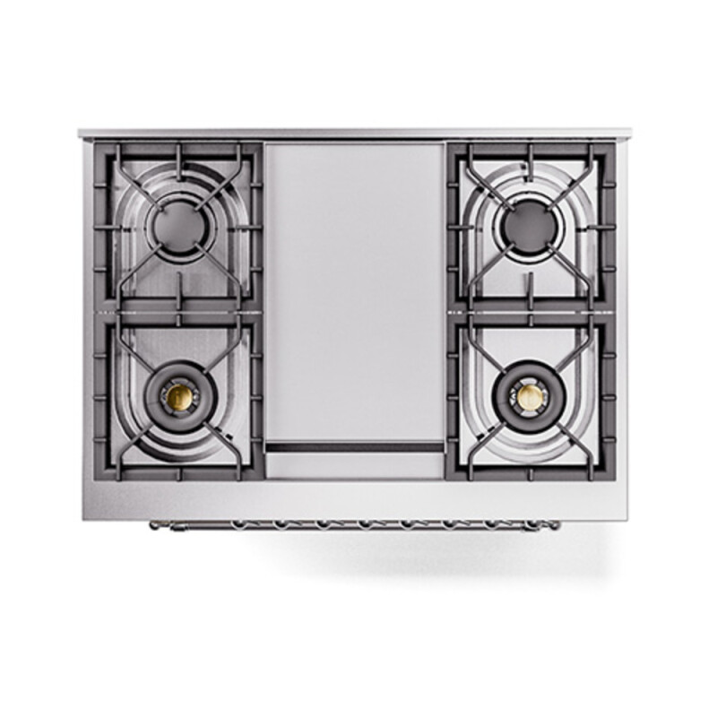 Nostalgie II 36 inch Dual Fuel Range with 6 Burners and Griddle UP36FQNMPAWC