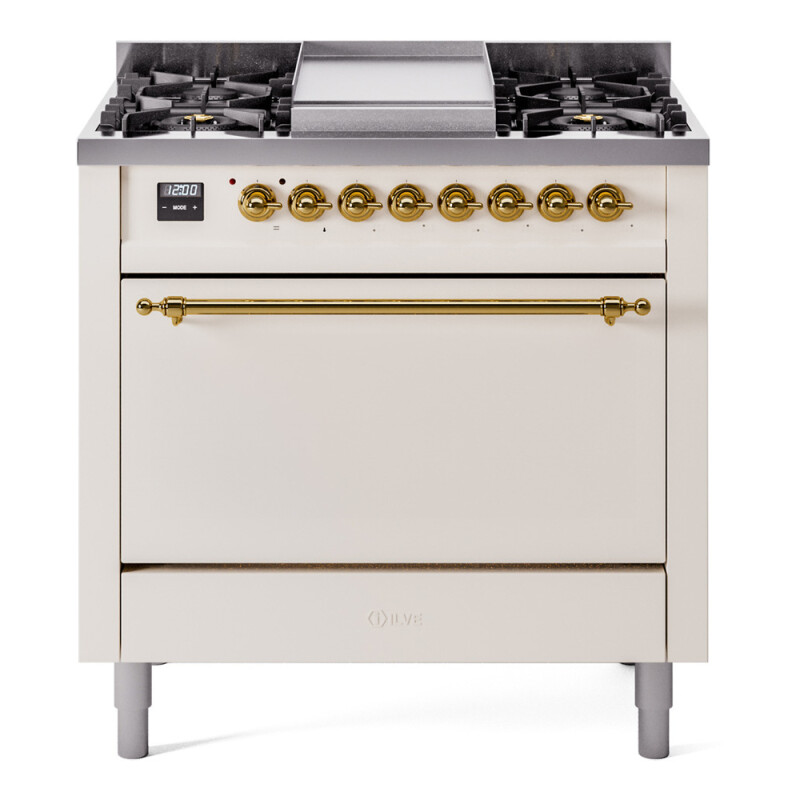 Nostalgie II 36 inch Dual Fuel Range with 6 Burners and Griddle UP36FQNMPAWG