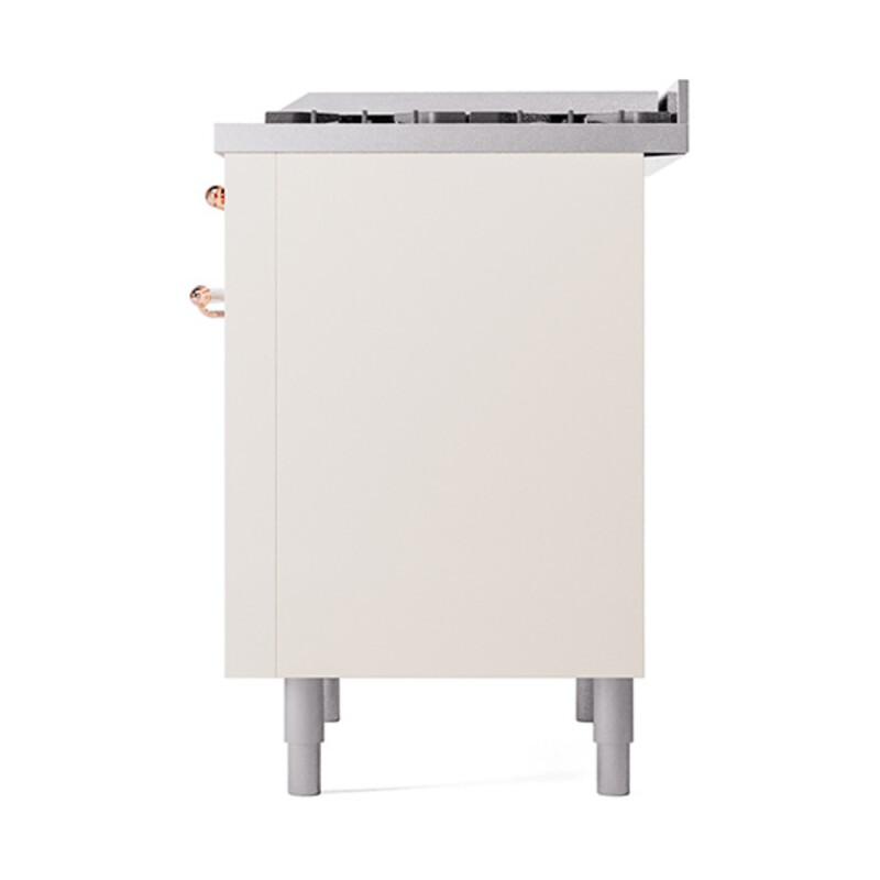 Nostalgie II 36 UP36FQNMPAWP Freestanding Dual Fuel Range with 6 Sealed Burners with Griddle Single Oven with Solid Door with Copper knobs UP36FQNMPAWP