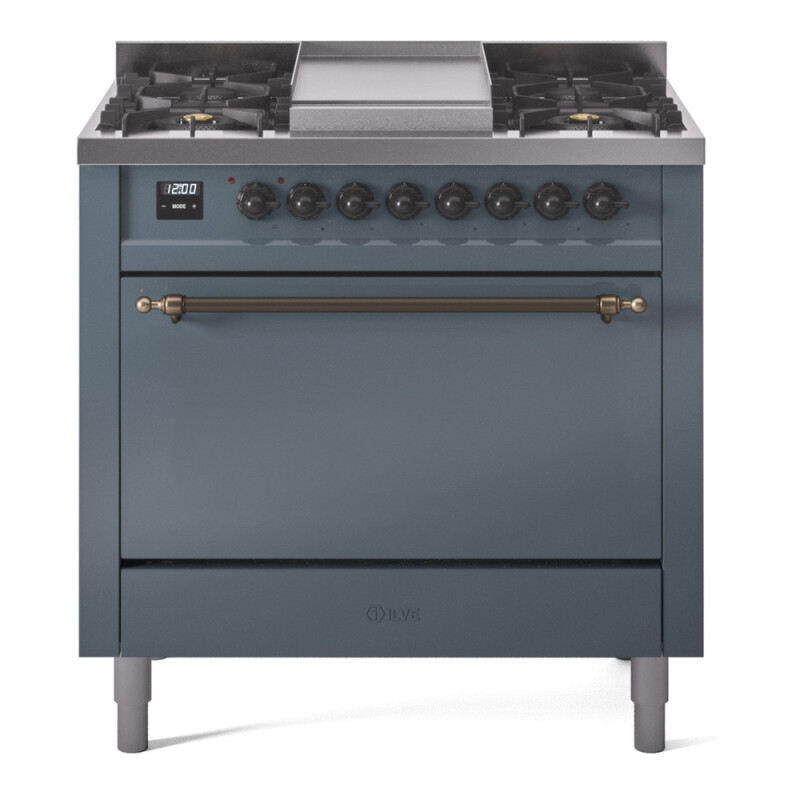 Nostalgie II 36 inch Dual Fuel Range with 6 Burners and Griddle UP36FQNMPBGB