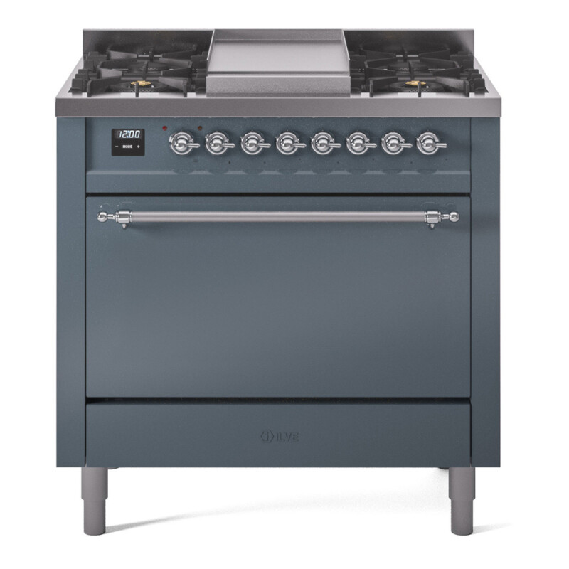 Nostalgie II 36 inch Dual Fuel Range with 6 Burners and Griddle UP36FQNMPBGCLP