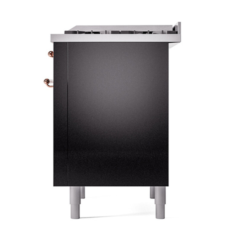 Nostalgie II 36 UP36FQNMPBKP Freestanding Dual Fuel Range with 6 Sealed Burners with Griddle Single Oven with Solid Door with Copper knobs UP36FQNMPBKP