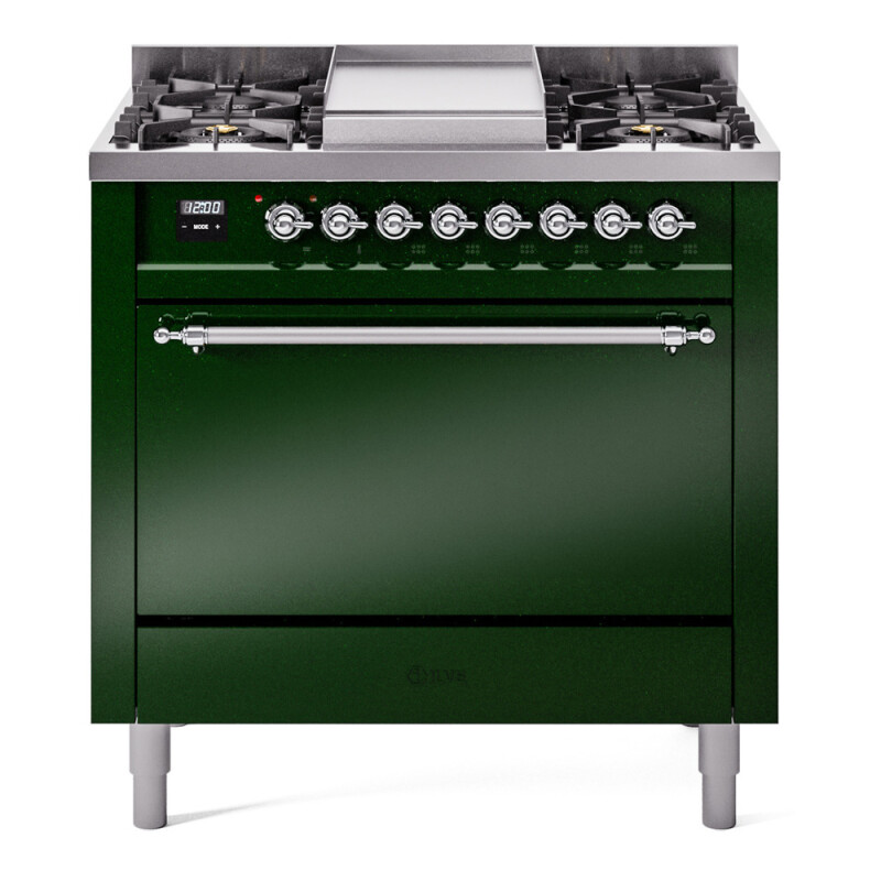 Nostalgie II 36 inch Dual Fuel Range with 6 Burners and Griddle UP36FQNMPEGCLP