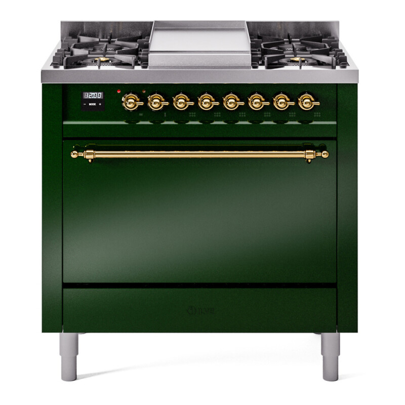 Nostalgie II 36 inch Dual Fuel Range with 6 Burners and Griddle UP36FQNMPEGG