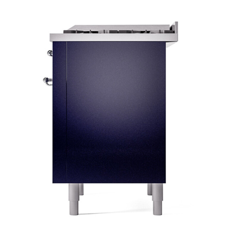 Nostalgie II 36 UP36FQNMPMBC Freestanding Dual Fuel Range with 6 Sealed Burners with Griddle Single Oven with Solid Door with Chrome knobs UP36FQNMPMBC