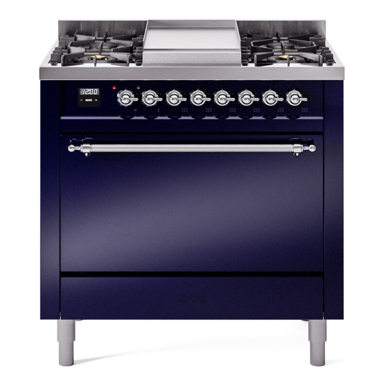 Nostalgie II 36 inch Dual Fuel Range with 6 Burners and Griddle UP36FQNMPMBCLP
