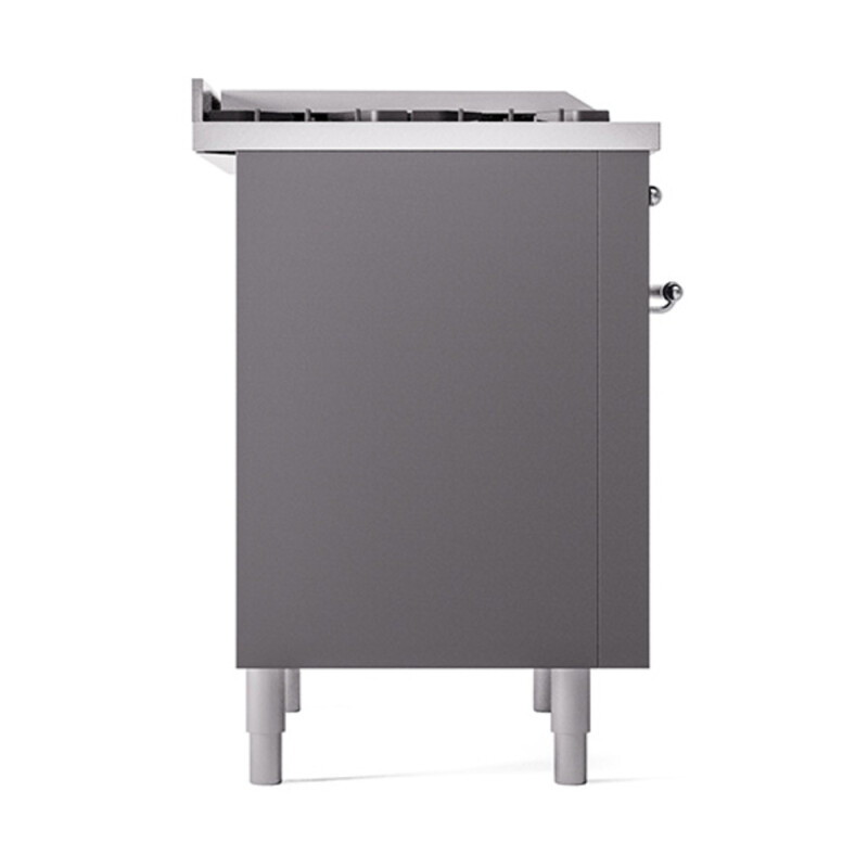 Nostalgie II 36 UP36FQNMPMGC Freestanding Dual Fuel Range with 6 Sealed Burners with Griddle Single Oven with Solid Door with Chrome knobs UP36FQNMPMGC