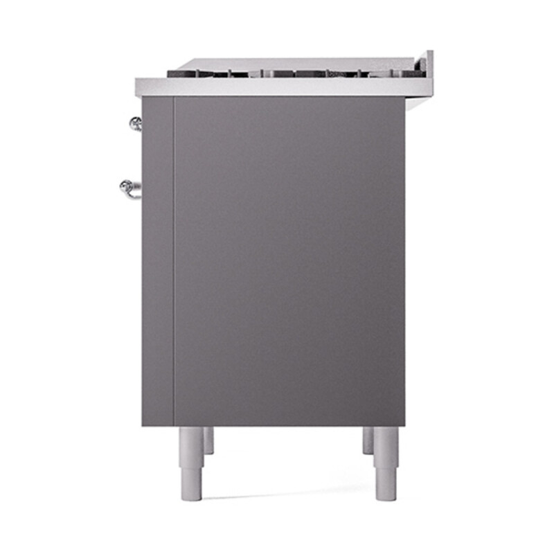 Nostalgie II 36 UP36FQNMPMGC Freestanding Dual Fuel Range with 6 Sealed Burners with Griddle Single Oven with Solid Door with Chrome knobs UP36FQNMPMGC